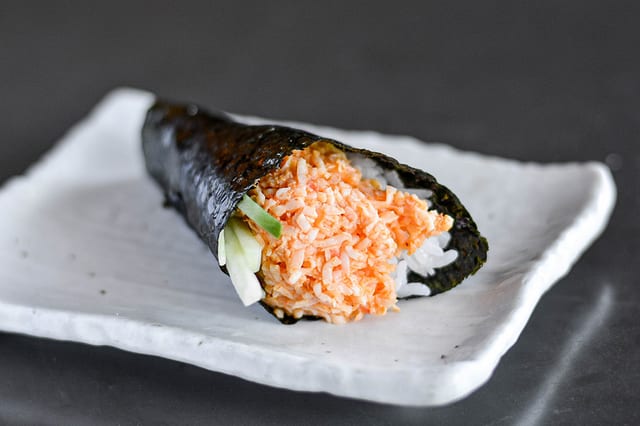 Spicy Krab Hand Roll.